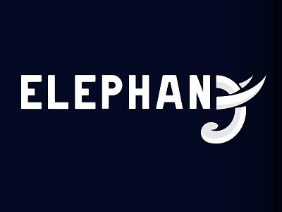 Elephant elephant logo minimalism poster typography
