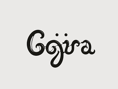 Gojira typography band black custom lettering gojira lettering letters metal metal band typography