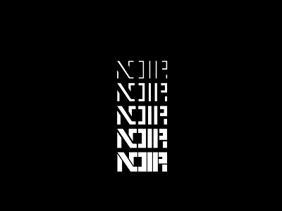 Noir 2 bold logo logotype stencil thin typography