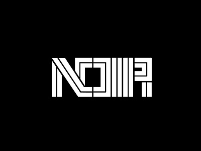 Noir bold logo logotype stencil typography