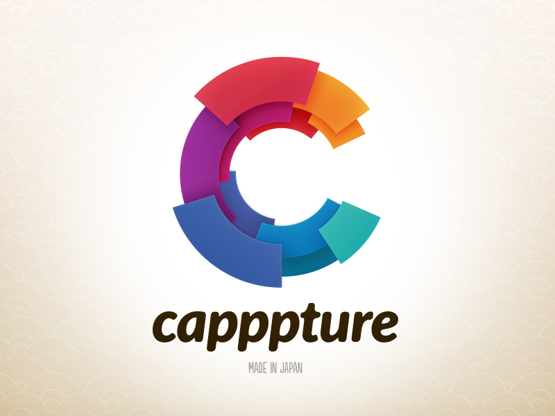 Capppture Logo logo color app japan screenshot japanese pattern