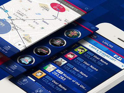 Red Bull AR Hunt app badge game hunt iphone leaderboard list map points red bull tab ui