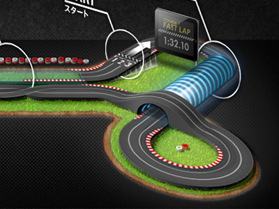VOICE DRIVER CUP - circuit cannes circuit grass illustration ipad japanese lions race timer tire tunnel