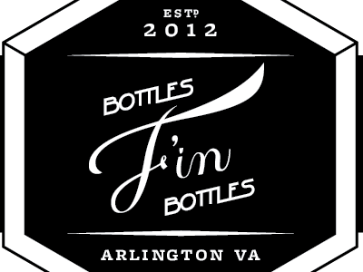 F’in Bottles beer label lettering wip