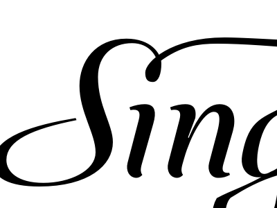 Sing… lettering logotype singularity