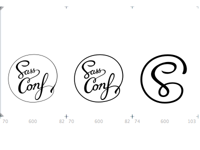 SassConf logo variations (working draft) sass sassconf