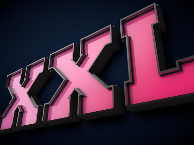 XXL 3d c4d cinema 4d render text xxl