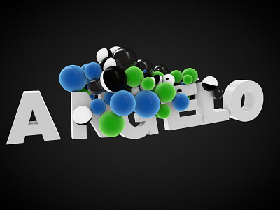 Angelo Balls 3d angelo balls c4d cinema 4d flying balls render text