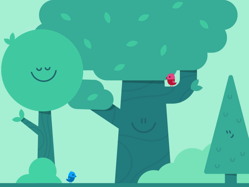 Trees - SVG loop animation