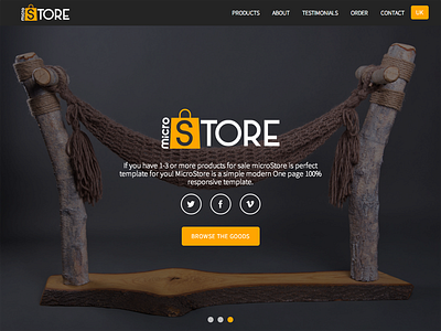 microStore - OnePage ecommerce Theme 1page ecommerce eshop mini modern one page responsive shop simple store web