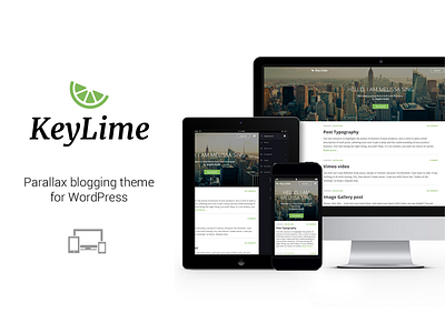 KeyLime WP - Wordpress Theme blog blogger canvas menu clean creative gallery lifestyle music parallax personal simple video