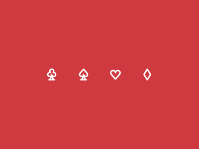 Outline icons Day 3 - Cards cards clubs diamonds hearts icon illustrator spades suit vector outline