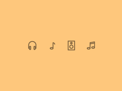 Outline icons Day 7 - Music