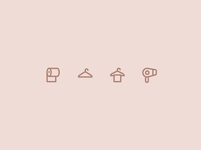 Outline icons Day 23 - Spa 24px hairdryer hanger icon illustrator outline spa toilet paper vector