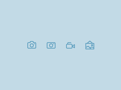 Outline icons Day 24 - Camera 24px camera compact camera icon illustrator outline picture vector video camera