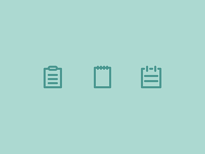 Outline icons Day 32 - Clipboard 24px checklist clipboard copy documents duplicate icon illustrator list outline vector