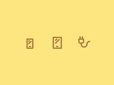 Outline icons Day 34 - Mobile 24px charger icon illustrator mobile outline tablet vector