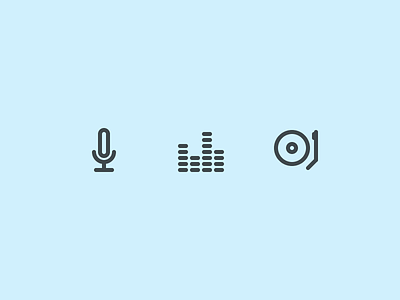 Outline icons Day 40 - DJ 24px dj icon illustrator microphone outline spectrum vector vinyl