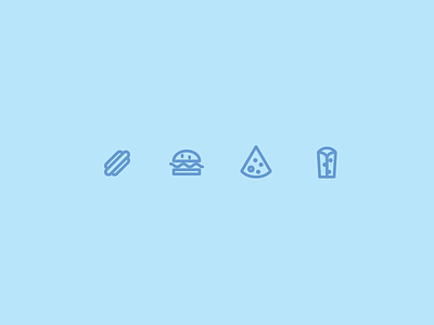 Outline icons Day 47 - Fast food 24px burger hot dog icon illustrator outline pizza tortilla vector