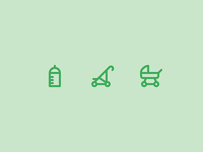Outline icons Day 48 - Toddlers 24px feeding bottle icon illustrator outline pushchair toddlers vector