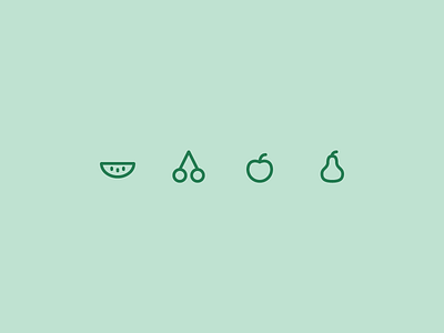 Outline icons Day 55 - Fruit
