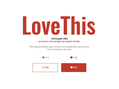 LoveThis - vote plugin buy download getsimple love plugin vote