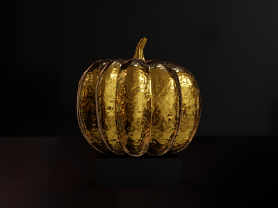 GOLD pumpkin 3d blender gold pumpkin render