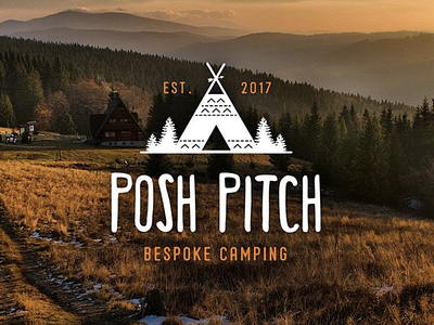 Posh Pitch | Bespoke Camping brand brand and identity branding camping design icon identity identity branding identity design logo logo design web website