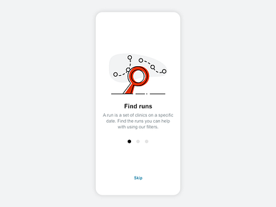 Find your runs! app illustration line magnifier