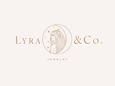 Lyra + Co Jewelry Logo brand identity branding illustration logo typography visual branding