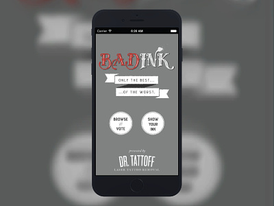 BADINK mobile app app design made with invision removal tattoo ui