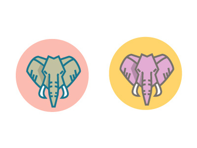 Elephant animal elephant logo tusk