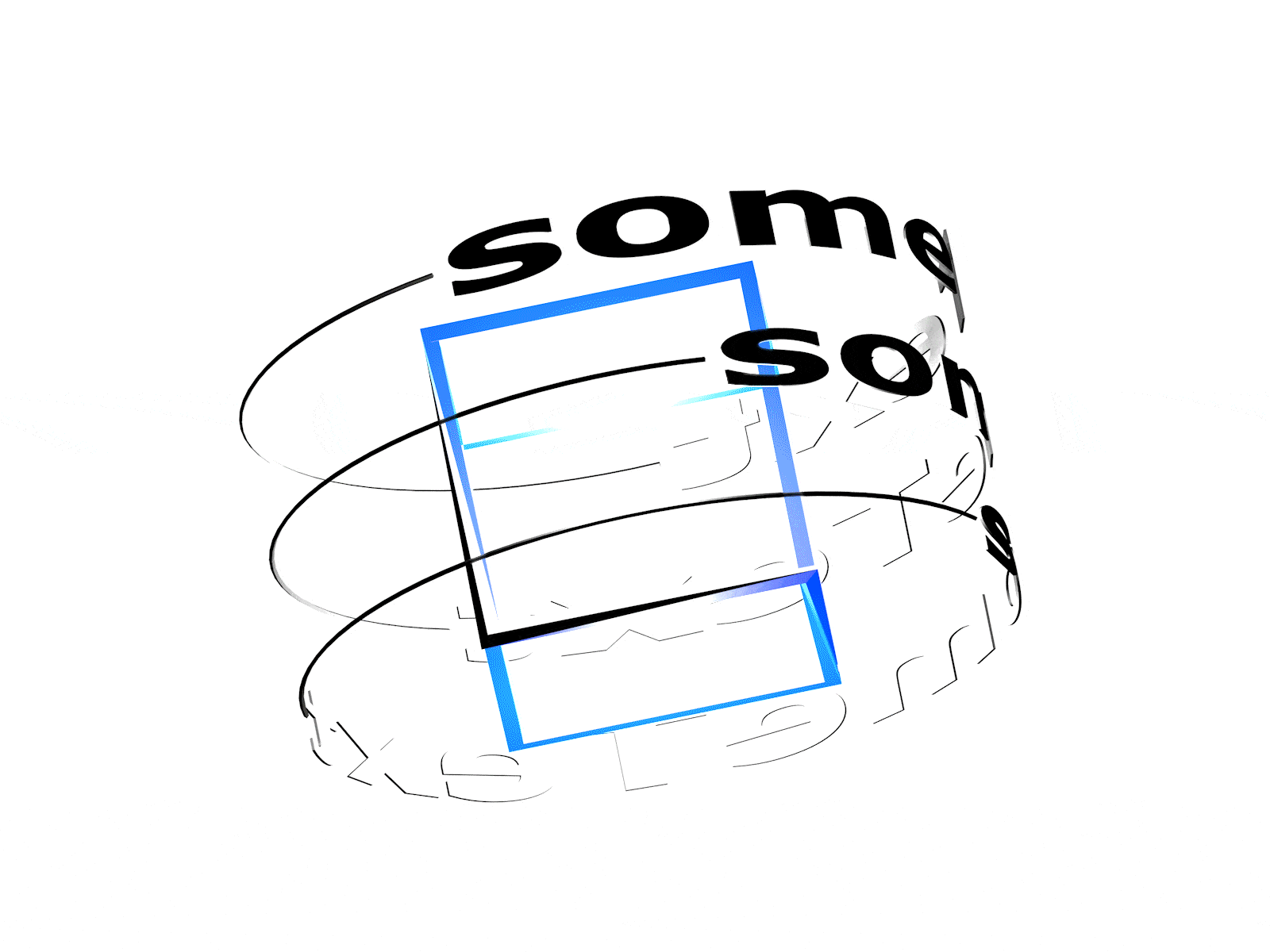 someText 3d animation animation black and white cinema4d design forms geometric art logo minimal motion design typography