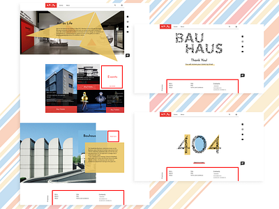 BAUHAUS redesign design flat minimal ui ux web website