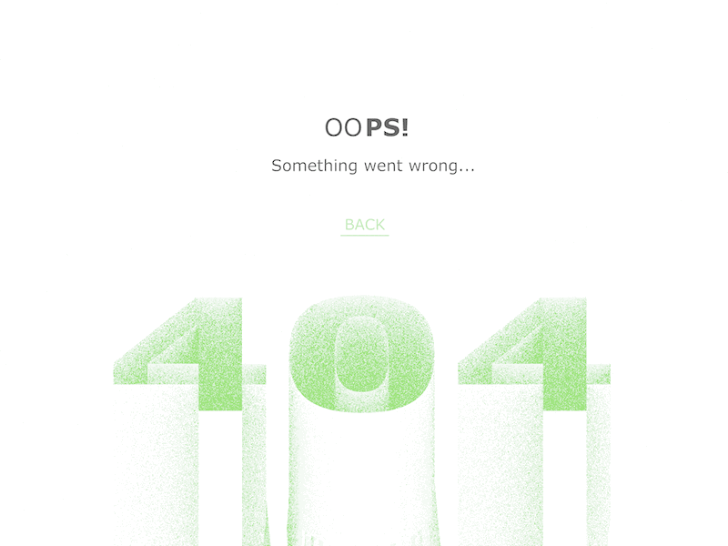 Light 404 animation design illustration minimal typography ui web website