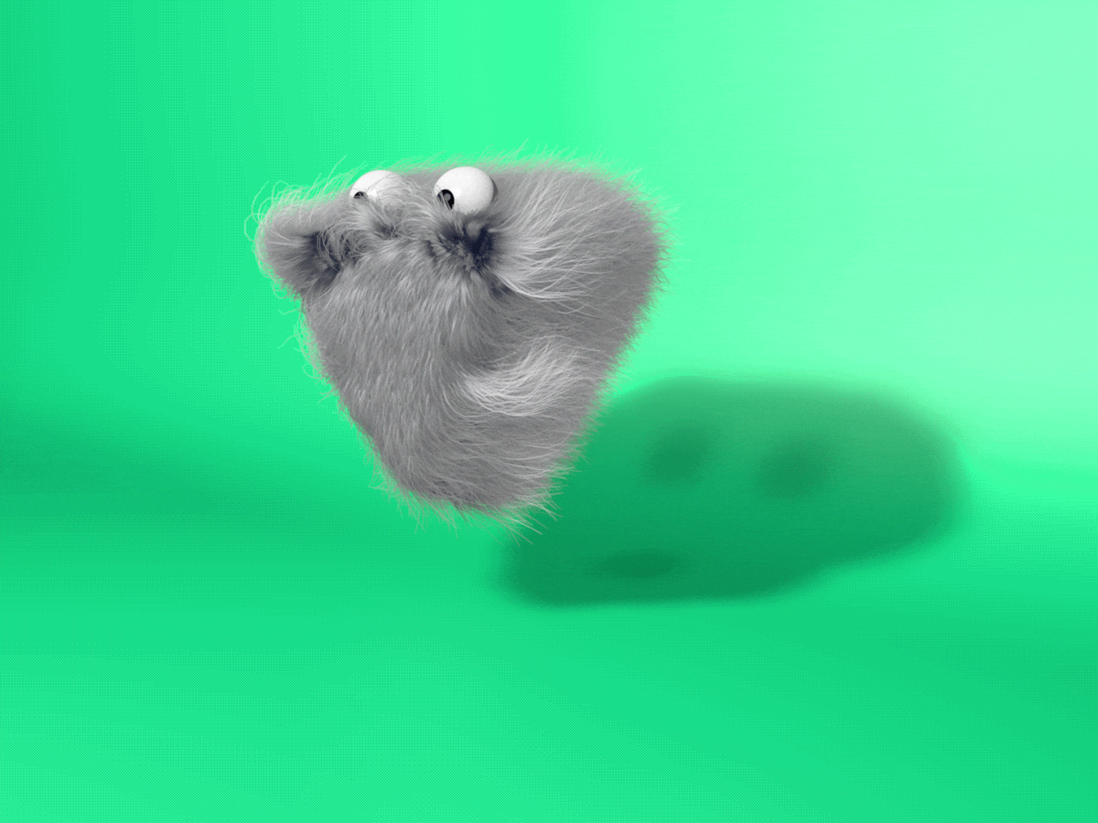 Windy fur animation cinema4d generative art illustration motion design