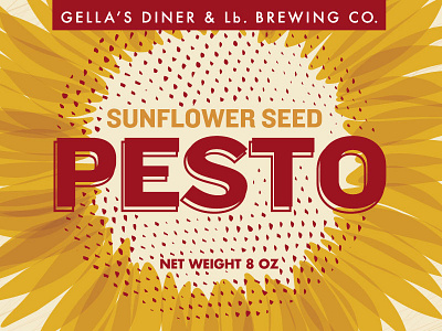 Gella's Diner Pesto design package
