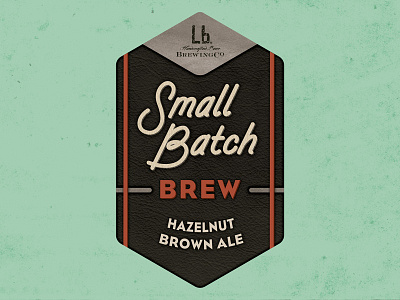 Small Batch Hazelnut Brown Ale Logo beer identity logo