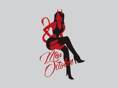 Miss October - devil devil miss october pin up