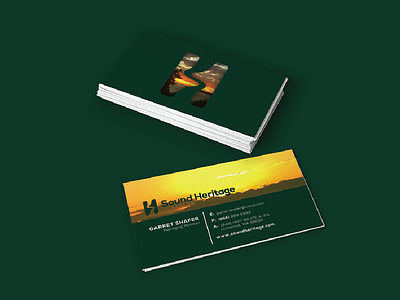 Sound Heritage - Business card branding business card h puget sound river s sound heritage