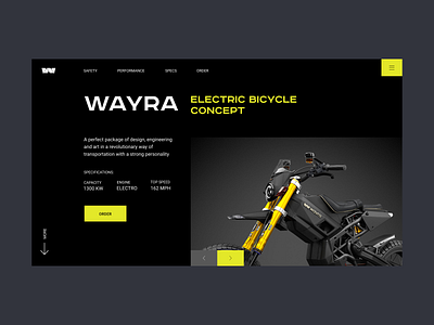 Website design for Wayara motorcycle motorcycle ui ux wayara web