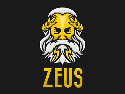 Zeus cartoon character design logo