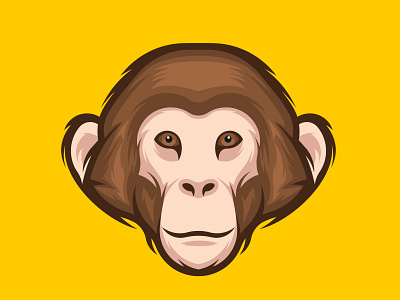 Chimp face illustration