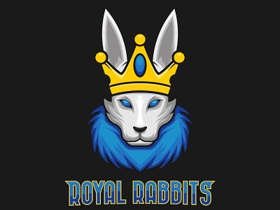 Royal Rabbits cartoon character crown design illustration king logo rabbit rabbits vector