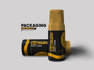 Cosmetic Serum Package Mockup bottle branding cosmetic design mockup psd