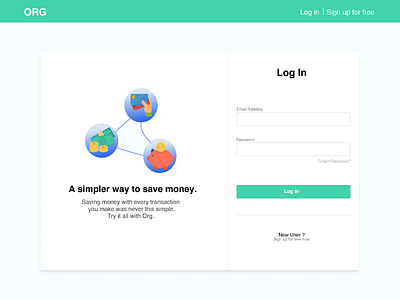 Landing Page design illustration ui