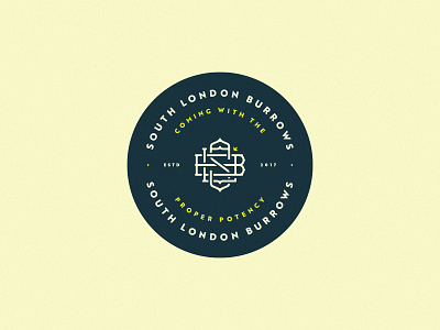 SLB Badge badge badge logo branding cannabis design flat illustration logo london monogram packaging type typography