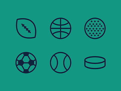 Sport Icons basketball cute football hockey icon kickball soccer sport tennis vector