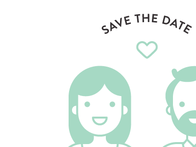 Save the Date Sneak Peek illustration invitation portrait vector wedding