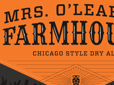 Mrs. O'Leary's Farmhouse Label beer brewery label packaging